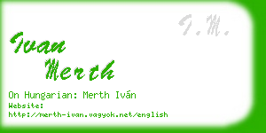 ivan merth business card