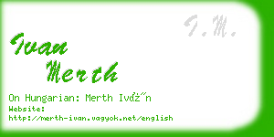 ivan merth business card